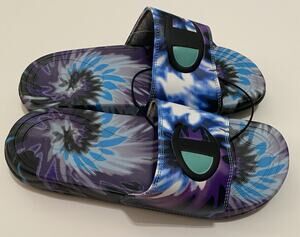Champion Blue Purple Black Tie Dye IPO Slides Flip Flops Sandal Womens 8